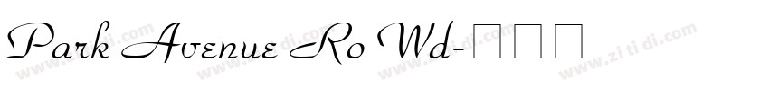 Park Avenue Ro Wd字体转换